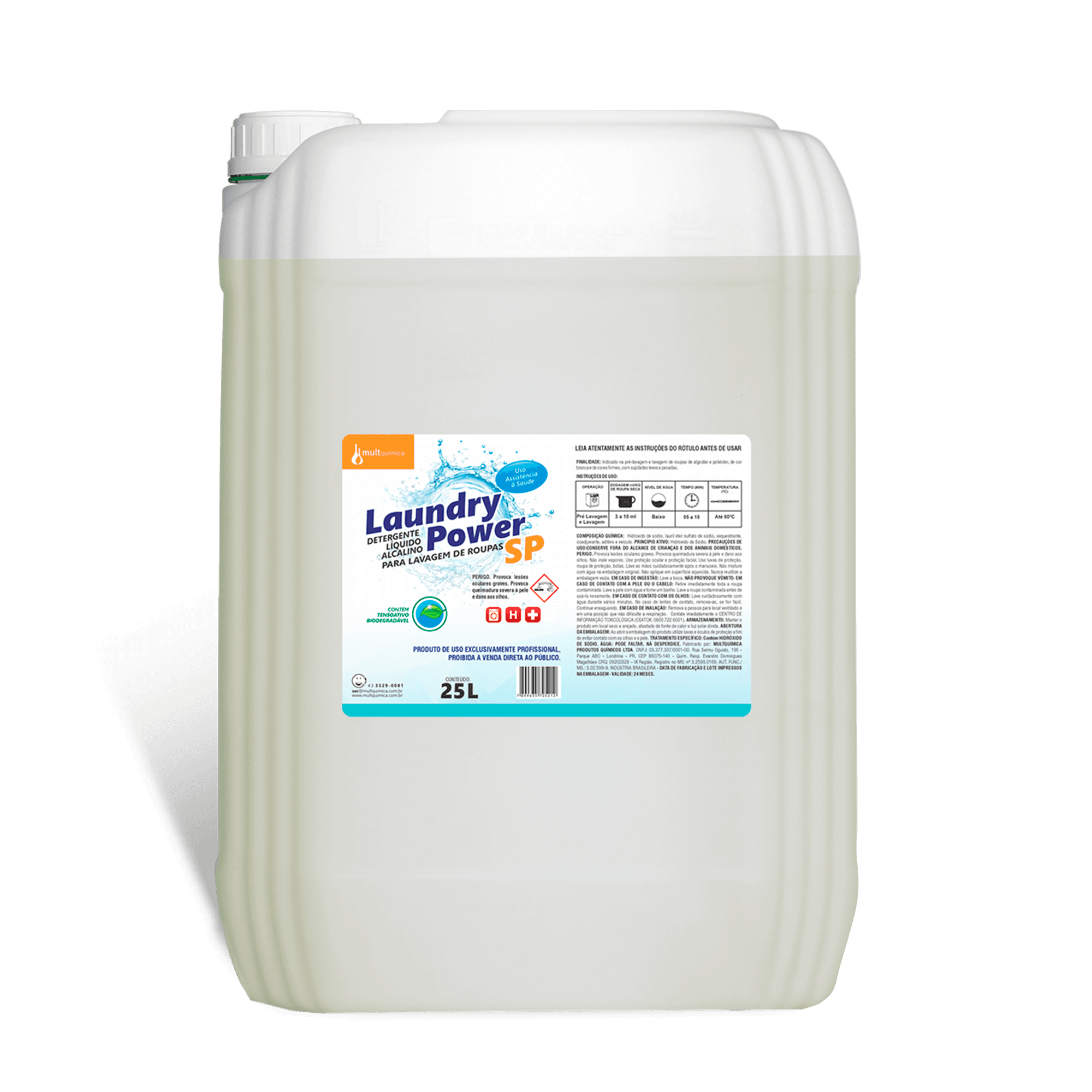 Laundry Power SP - Detergente Alcalino Completo