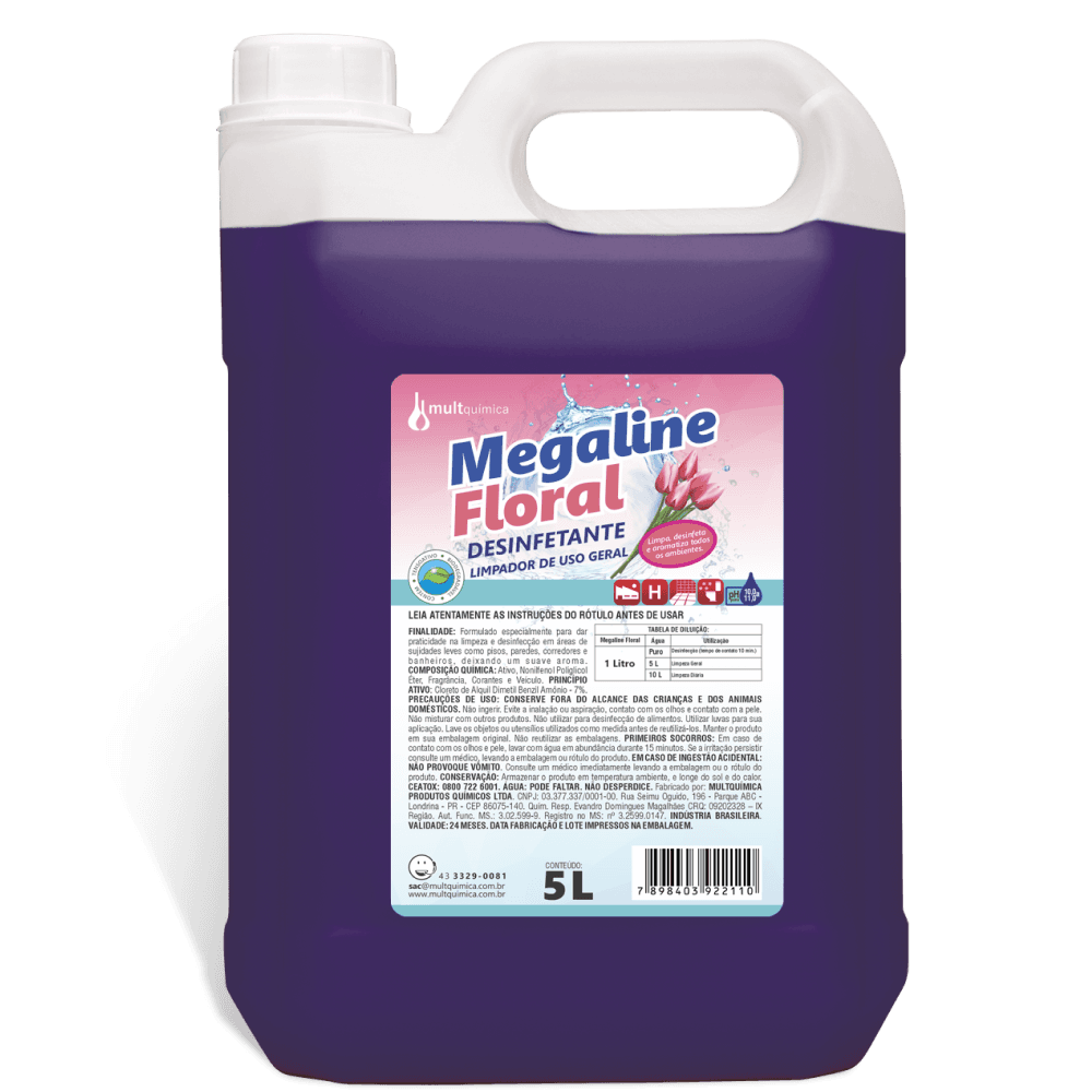 Megaline Floral - Desinfetante de Uso Geral