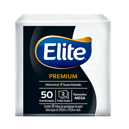 Guardanapo de Papel Elite Premium Tamanho Mesa Folha Dupla – 50 Unidades