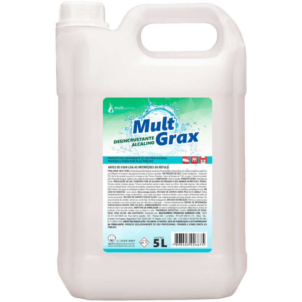 Mult Grax - Desincrustante para Caixas de Gordura